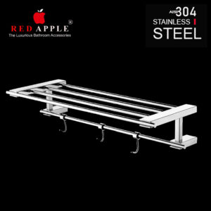 AMAZON SERIES Towel Rack with Rod 24'' by Red Apple®( SS 304 Range )