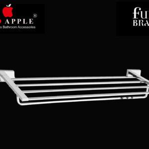 DANUBE SERIES TOWEL RACK WITH ROD 24" by Red Apple®( FULLY BRASS )