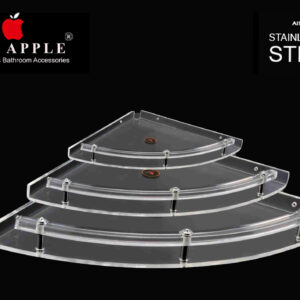 Acrylic Clear Series Corner 3 Pcs. Set Size ( 8", 10" & 12") by Red Apple®