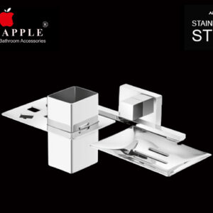 VOLGA SERIES SOAP DISH & TOOTHBRUSH TUMBLER  by Red Apple®( SS 304 Range )