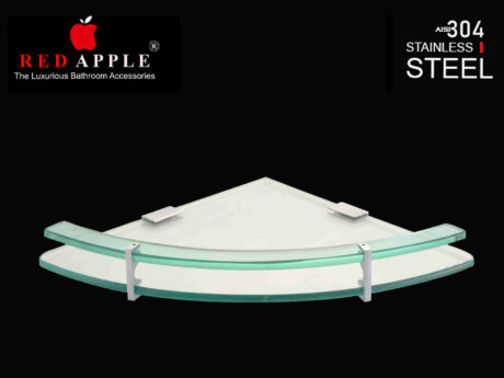 Glass Corner Bend Patti Gold Series Brass by Red Apple®