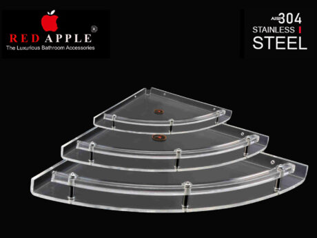 Acrylic Clear Series Corner 3 Pcs. Set Size ( 8", 10" & 12") by Red Apple®
