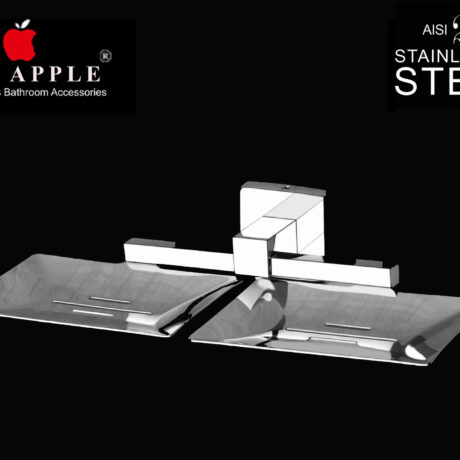 Acrylic Clear Series Double Soap Dish Clear-03 by Red Apple®