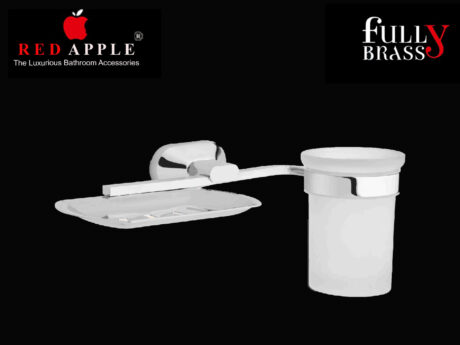MEKONG SERIES SOAP DISH & TOOTHBRUSH TUMBLER by Red Apple®( FULLY BRASS )