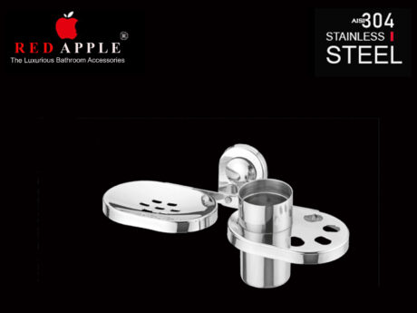 OCEAN SERIES SOAP DISH & TOOTHBRUSH TUMBLER  by Red Apple®( SS 304 Range )