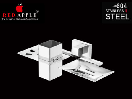 VOLGA SERIES SOAP DISH & TOOTHBRUSH TUMBLER  by Red Apple®( SS 304 Range )