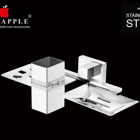 VOLGA SERIES SOAP DISH & TOOTHBRUSH TUMBLER  by Red Apple®( SS 304 Range )