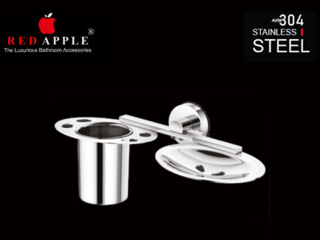 HUDSON SERIES SOAP DISH & TOOTHBRUSH TUMBLER by Red Apple®( SS 304 Range )