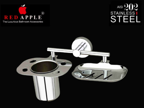 KOMATI SERIES SOAP DISH & TOOTHBRUSH TUMBLER by Red Apple®( SS 202 Range )