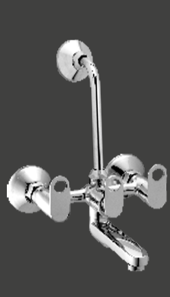 2-in-1 Wall Mixer With Bend